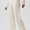 Ull- og kashmirbukser med High-Waist og vide ben fra New Class – Ivory