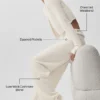 Ull- og kashmirbukser med High-Waist og vide ben fra New Class – Ivory