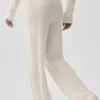 Ull- og kashmirbukser med High-Waist og vide ben fra New Class – Ivory