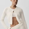 Ull- og kashmirbukser med High-Waist og vide ben fra New Class – Ivory