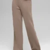 Ull- og kashmirbukser med High-Waist og vide ben – New Class – Chai Latte