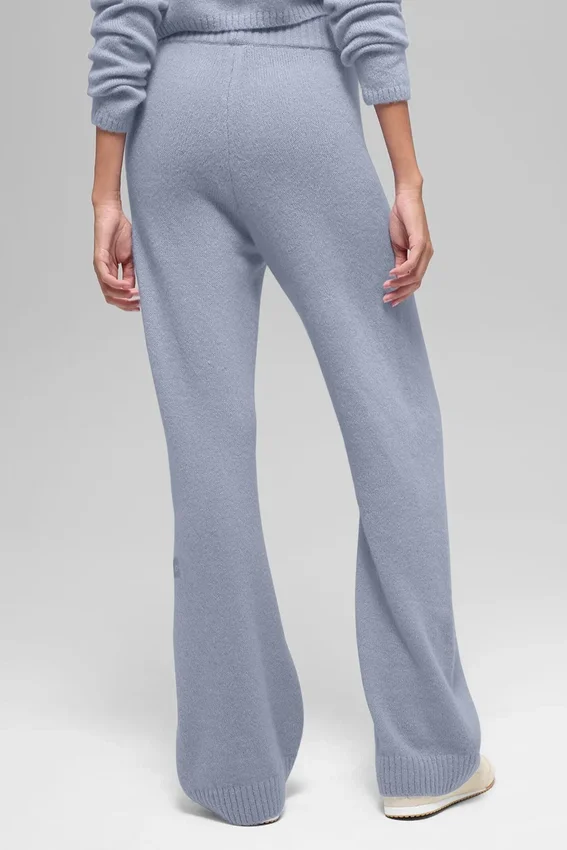 Ull- og kashmirbukser med High-Waist og vide ben – New Class – Winter Frost