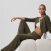 Ull- og kashmirbukser med High-Waist og vide ben – Olive Tree