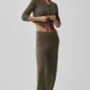 Ull- og kashmirbukser med High-Waist og vide ben – Olive Tree