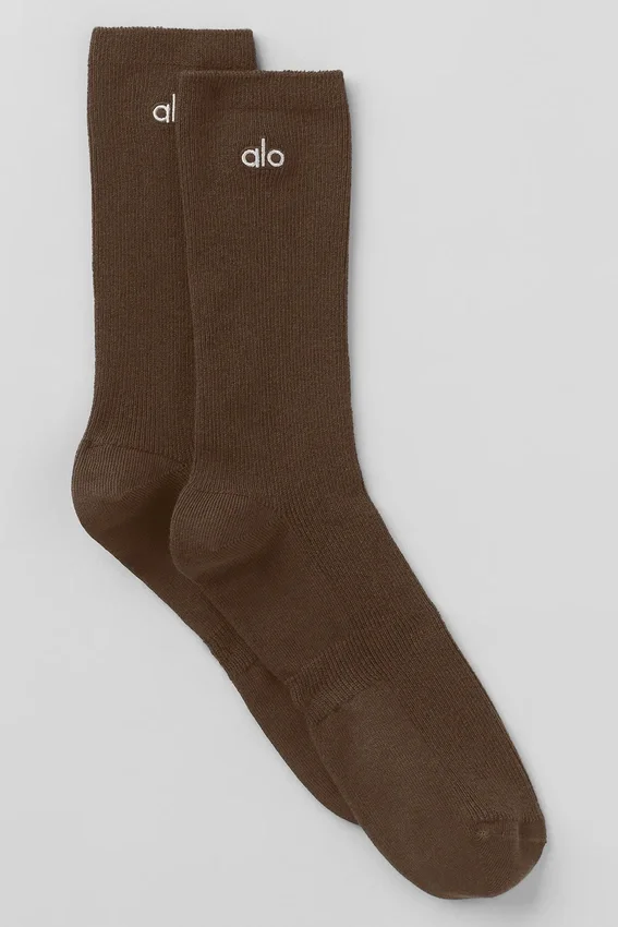 Unisex halvhøye, diskrete sokker – espresso