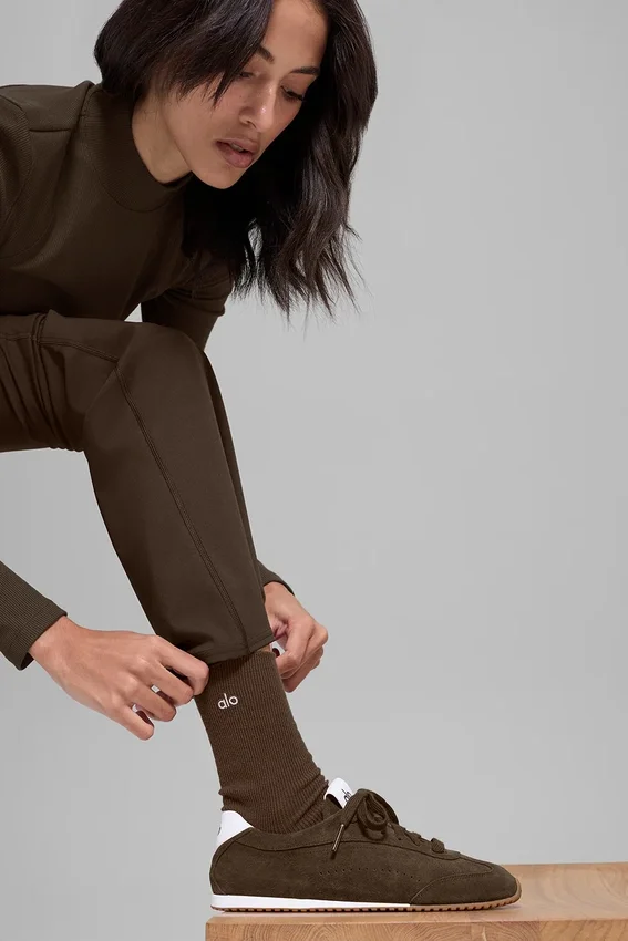 Unisex halvhøye, diskrete sokker – espresso