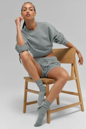 Unisex halvhøye, diskrete sokker – Lunar Grey
