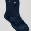 Unisex halvhøye, diskrete sokker – marineblå