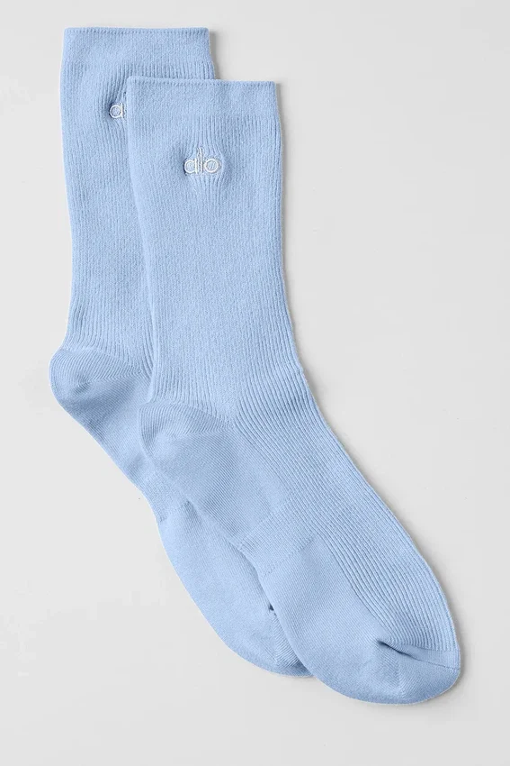 Unisex halvhøye, diskrete sokker – skjellblå