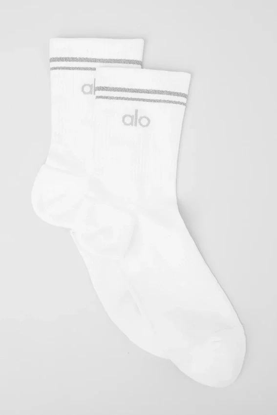 Unisex halvhøye funksjonssokker – hvit