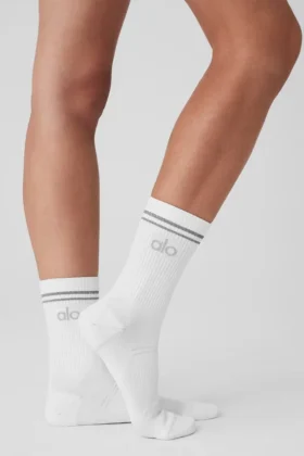 Unisex halvhøye funksjonssokker – hvit