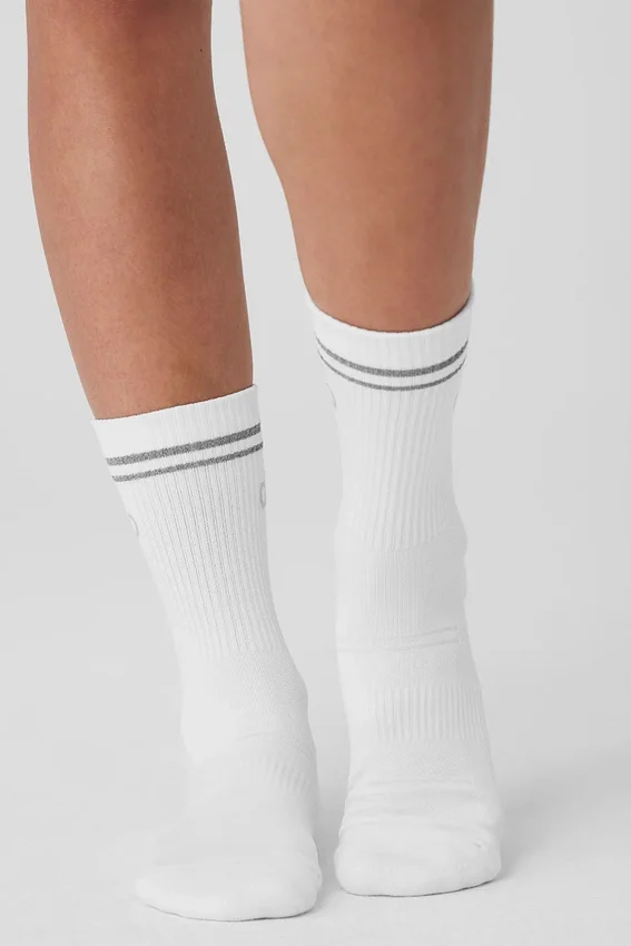 Unisex halvhøye funksjonssokker – hvit