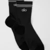 Unisex halvhøye prestasjonssokker – svart