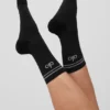 Unisex halvhøye prestasjonssokker – svart