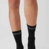 Unisex halvhøye prestasjonssokker – svart