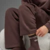 Unisex halvhøye retro-sokker – Brownstone/hvit