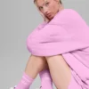Unisex halvhøye retro-sokker – Candy Heart-rosa/hvit