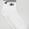 Unisex halvhøye retro-sokker – hvit/svart