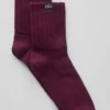 Unisex halvhøye scrunch-sokker – burgunder