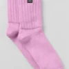 Unisex halvhøye scrunch-sokker – Candy Heart Pink