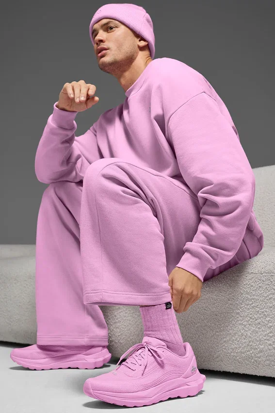 Unisex halvhøye scrunch-sokker – Candy Heart Pink
