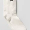 Unisex halvhøye scrunch-sokker – Ivory