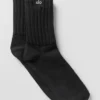 Unisex halvhøye scrunch-sokker – svart