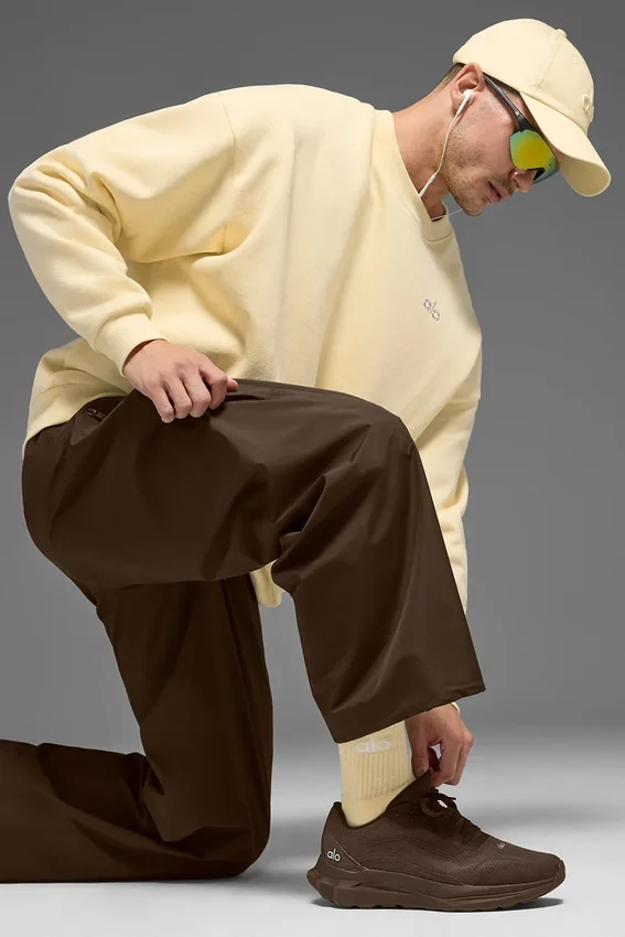 Unisex halvhøye Throwback-sokker – Candlelight Yellow/White