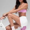 Unisex halvhøye Throwback-sokker – hvit/candy heart-rosa