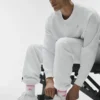 Unisex halvhøye Throwback-sokker – hvit/paradisrosa