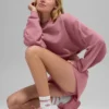 Unisex halvhøye Throwback-sokker – hvit/rosa villrose