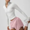 Unisex halvhøye Throwback-sokker – hvit/vintage rosa