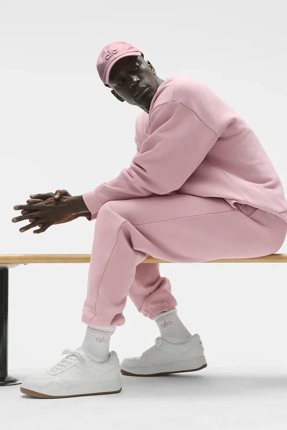 Unisex halvhøye Throwback-sokker – hvit/vintage rosa