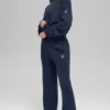 Unisex New Class-strikkegenser i ull og kashmir med rund hals – marineblå