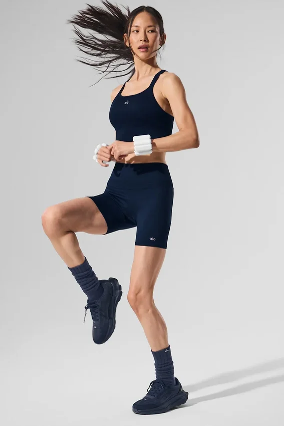 Unisex-scrunch-sokker – marineblå
