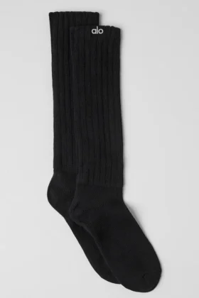 Unisex-scrunch-sokker – svart