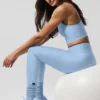 Unisex-sokker med rynket kant – Seashell Blue