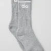 Unisex Throwback-sokker – Athletic Heather Grey/White