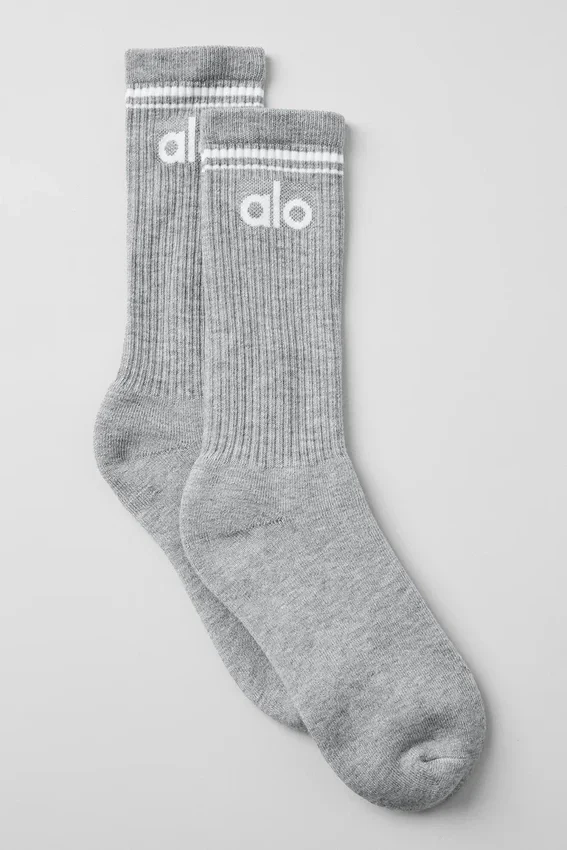 Unisex Throwback-sokker – Athletic Heather Grey/White