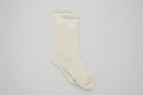 Unisex Throwback-sokker – benhvit/hvit