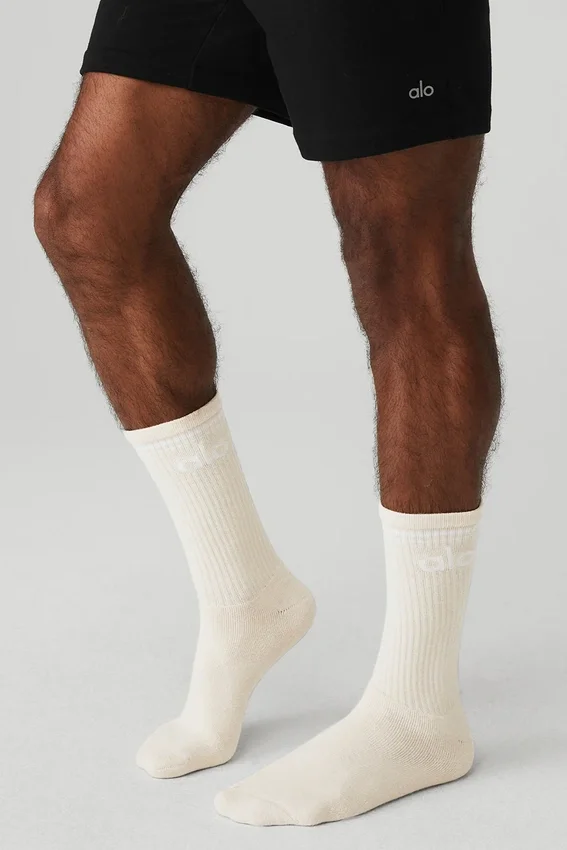 Unisex Throwback-sokker – benhvit/hvit
