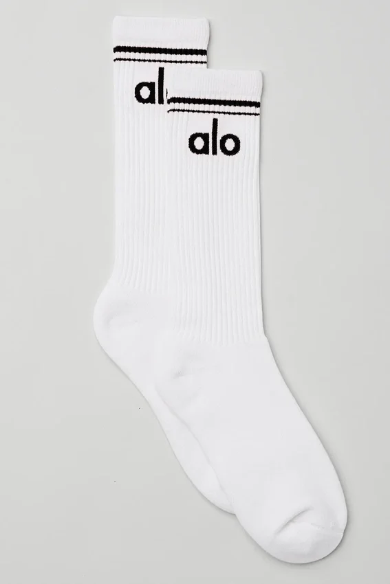 Unisex Throwback-sokker – hvit/svart