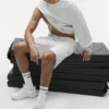 Unisex Throwback-sokker – hvit/svart