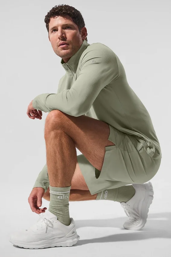 Unisex Throwback-sokker – Kalkstein/hvit