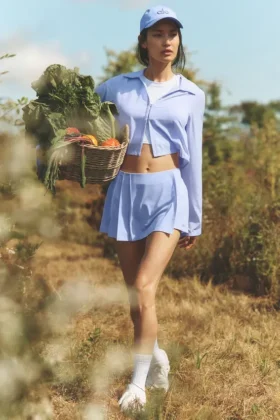 Unmatched Skort – Lys Provence-blå