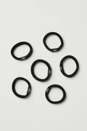 Untangled hårstrikker 6-pakning – svart