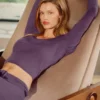 Unwind-strikkegenser langermet – Plum Kiss