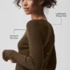 Unwind-strikkegenser med langermet modell – espresso