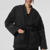 Urbanite Wrap-pufferjakke – svart