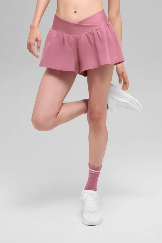 V-Cute løpeshorts – rosa villrose